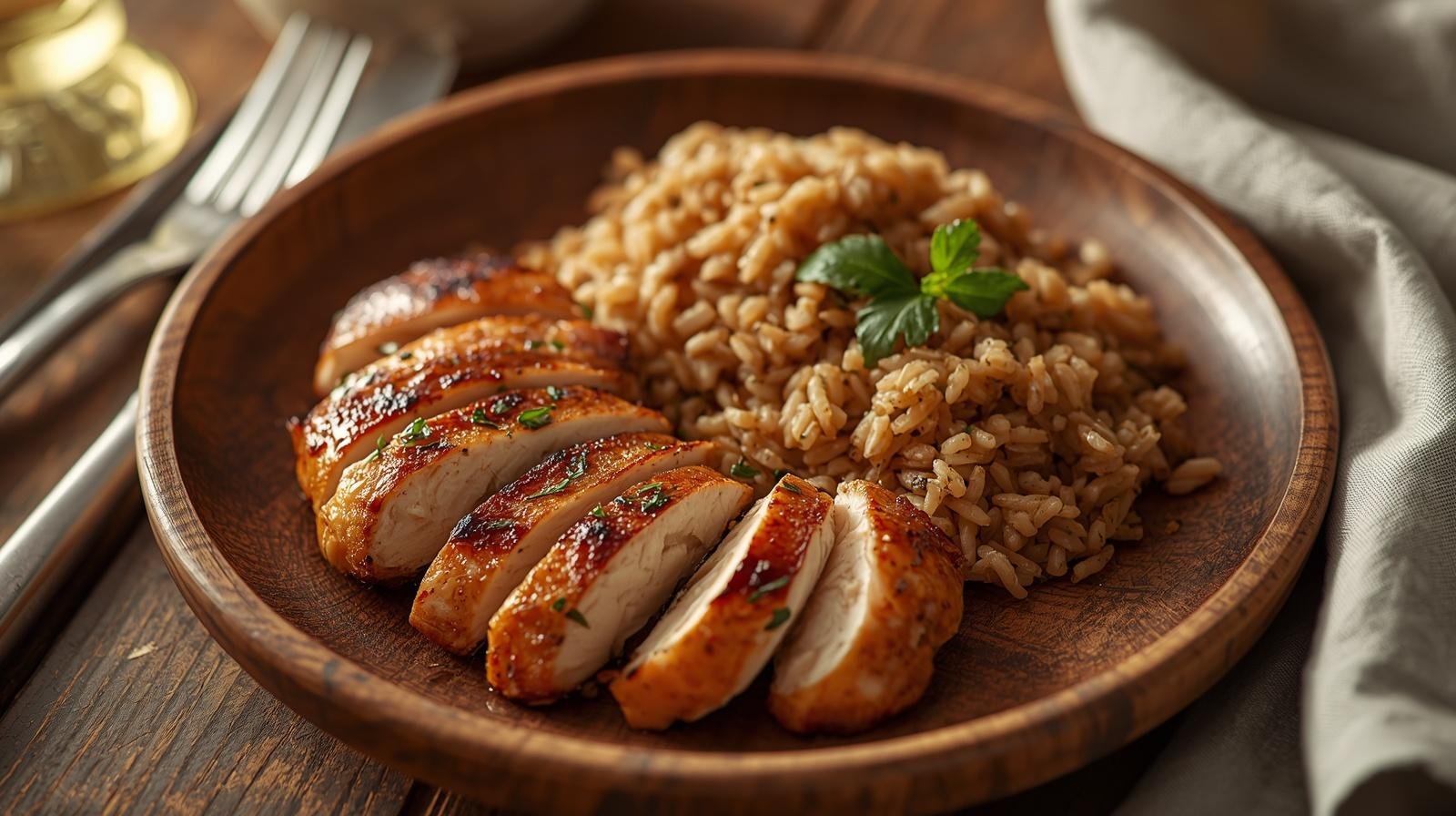 Grilled chicken and brown rice recipe