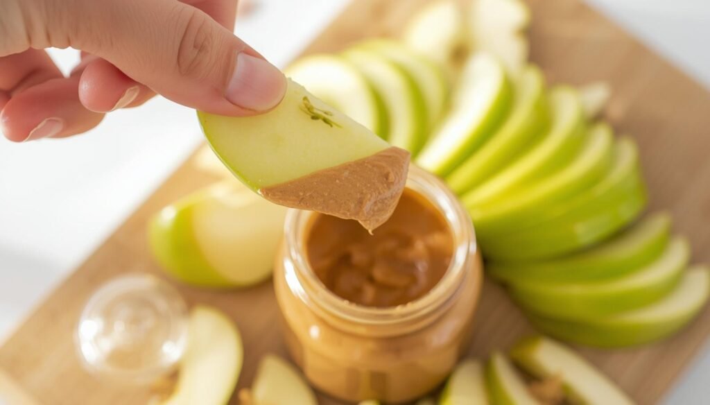 Low Calorie Snack 11 Smart Treats for weight loss Backed by Research-apple with almond butter